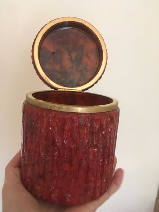 Cinzeiro e Cigarreira em alabastro