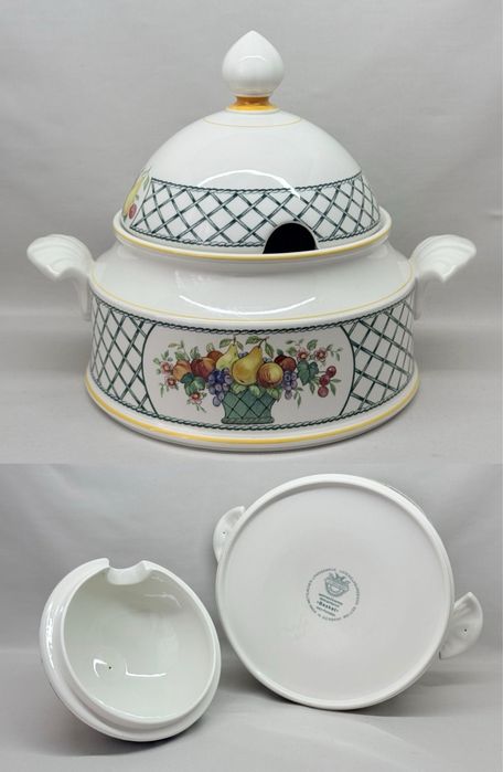 Фарфоровые супницы террены фирмы Villeroy Boch серии Rusticana Wild Rose Burgenland Basket производство Германия