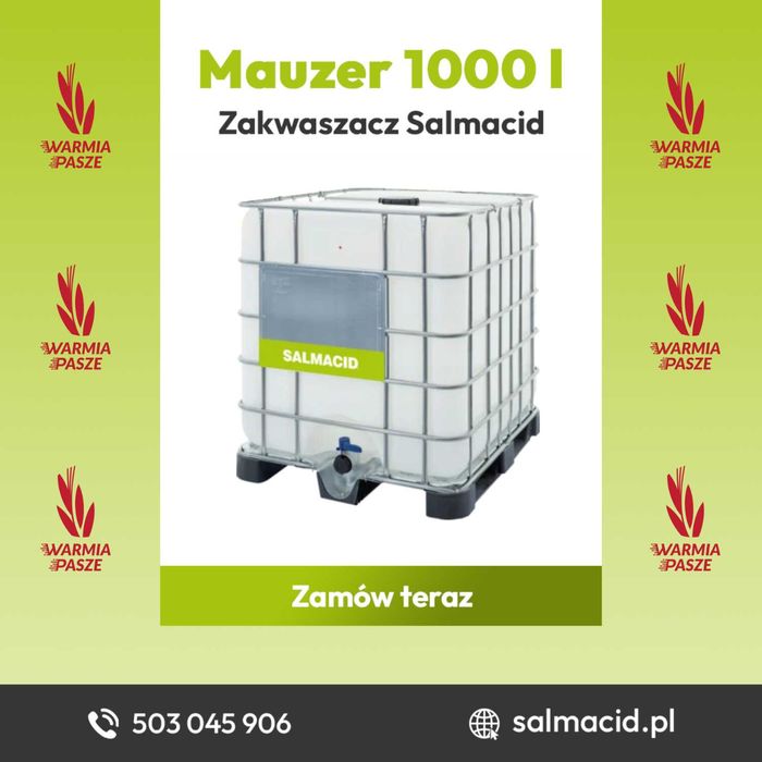SALMACID zakwaszacz wody mauzer 10000kg DOSTAWA GRATIS woda zwierząt