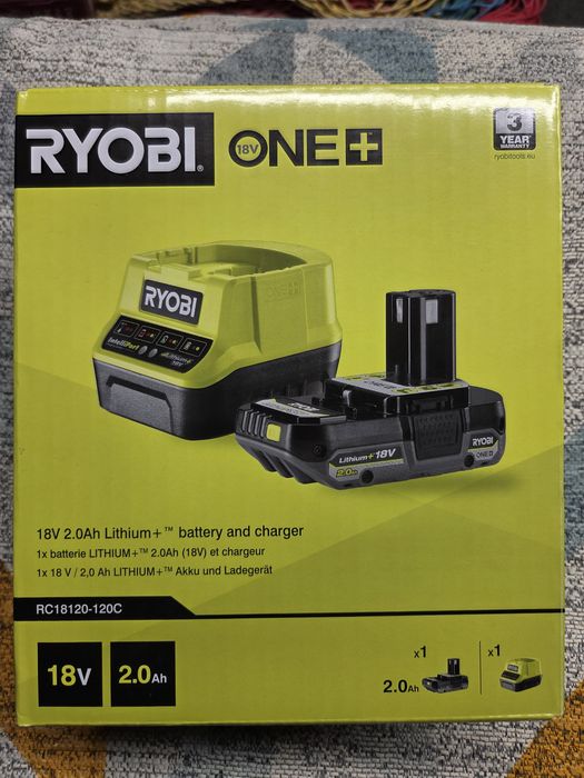 RYOBI bateria 2.0Ah + ładowarka 18V