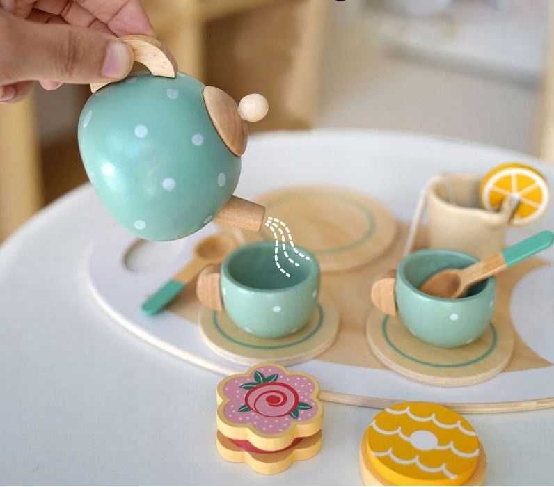 Serwis herbaciany dla dzieci serwis do herbaty kawy zestaw na prezent