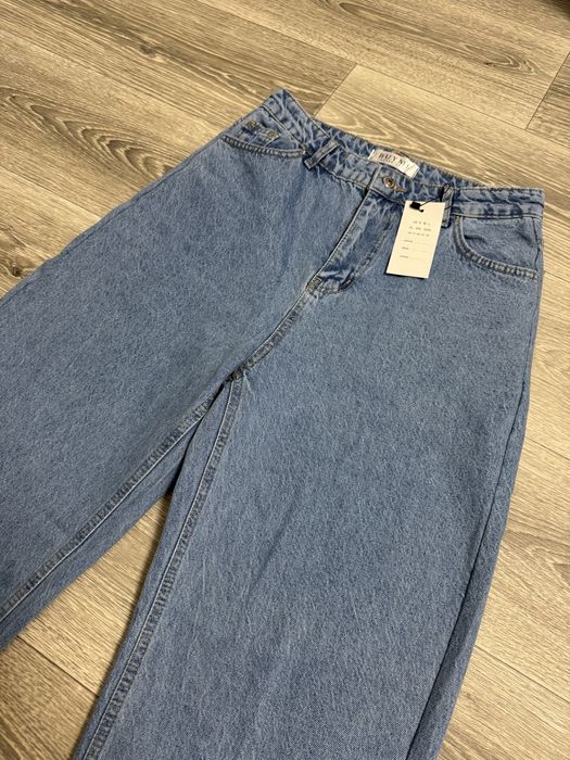 Джинси баггі штани прямого крою блакитні baggy jeans