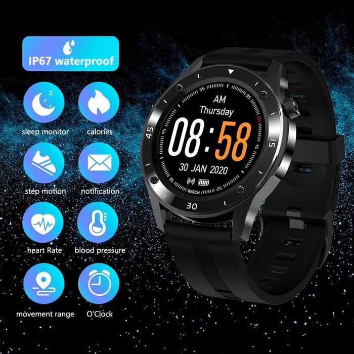 Relógio smartwatch para ios e android com frequência cardíaca