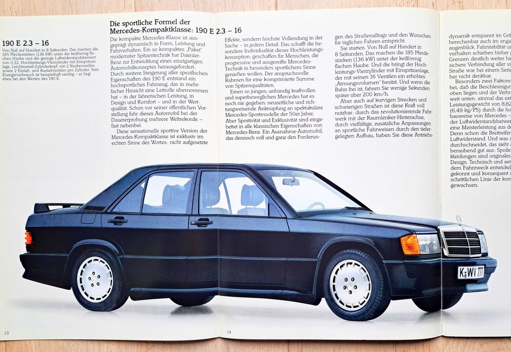Mercedes Program 1985 / W201 W123 W124 W126 C126 R107 W460 / prospekt