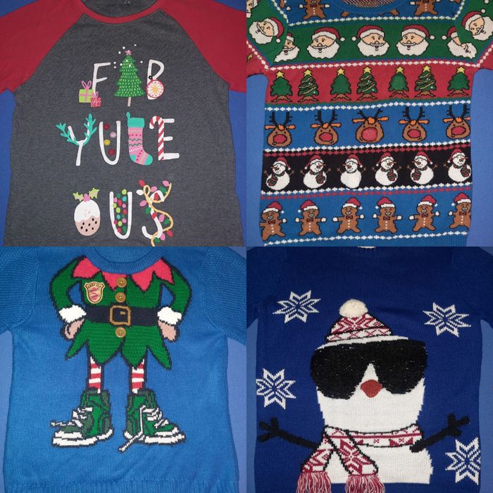 Новогодний свитер реглан на 8 и 10 лет