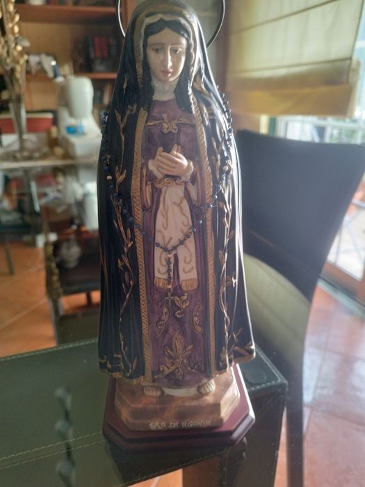 Arte sacra estátua da Nossa Senhora da Agonia 30cm