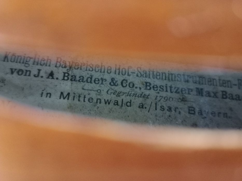 Violino alemão 3/4 J. A. Baader Mittenwald