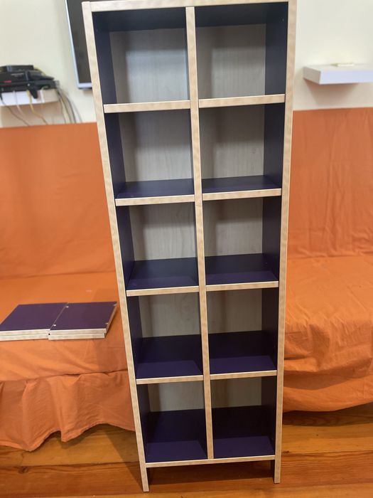 estante cd ou livros ikea robin azul