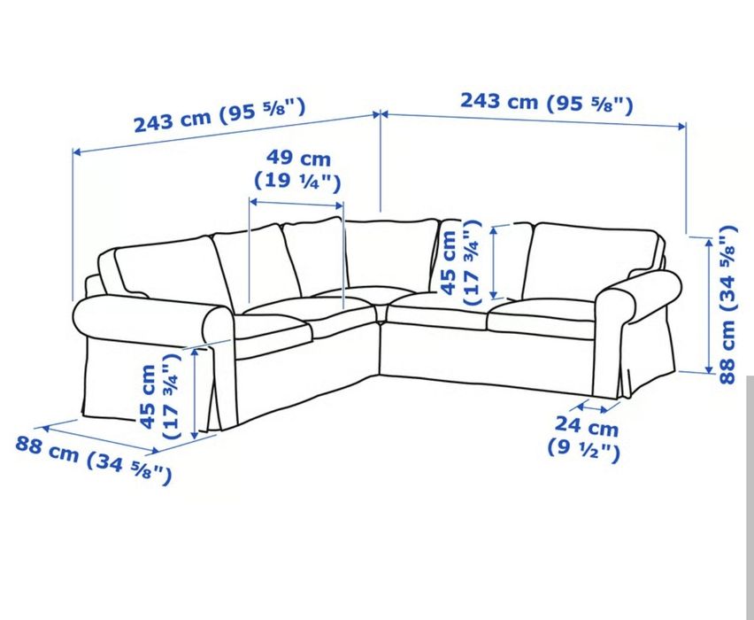 IKEA EKTORP Sofa narożna