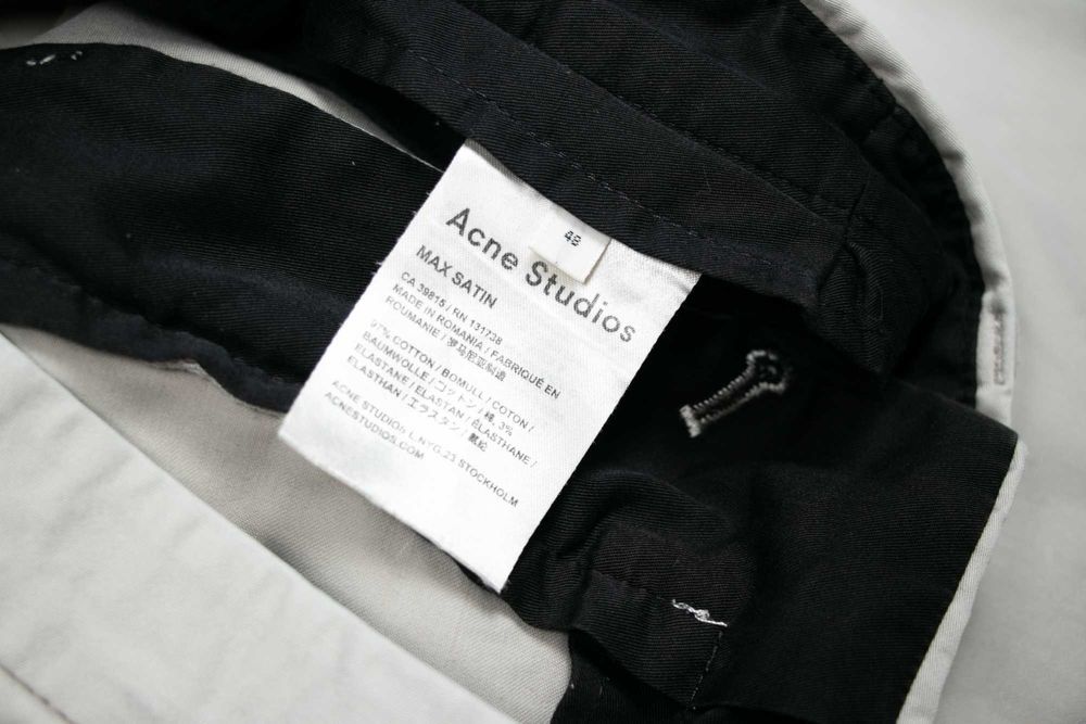 Spodnie chino Acne Studios Max Satin 48eu/32us