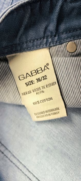 Gabba jeansowe spodnie proste niebieskie 36/32
