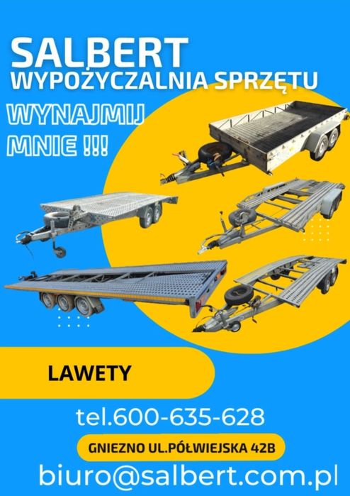 Wynajem lawet do aut , busów i koparek