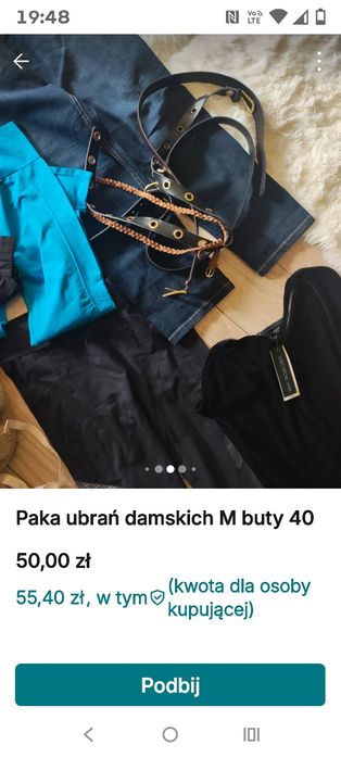 Paka ubrań damskich m/l buty I inne