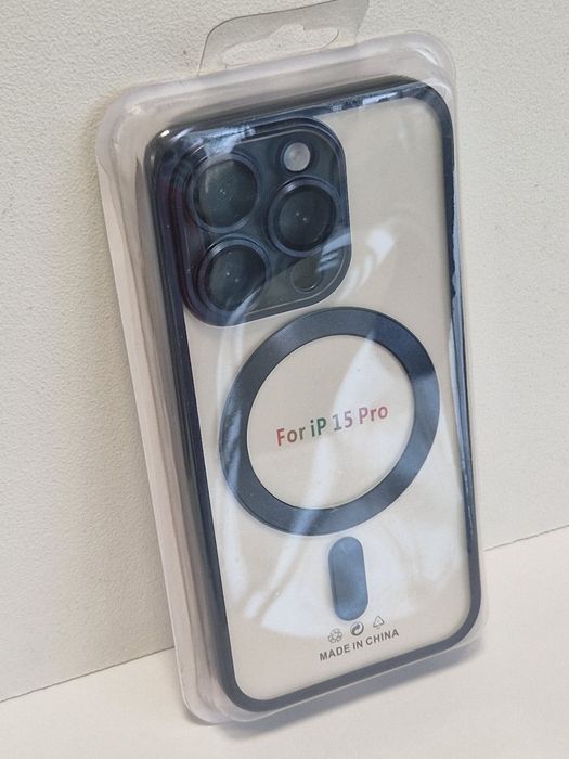 Metallic Magsafe Case do Iphone 15 Pro Niebieski