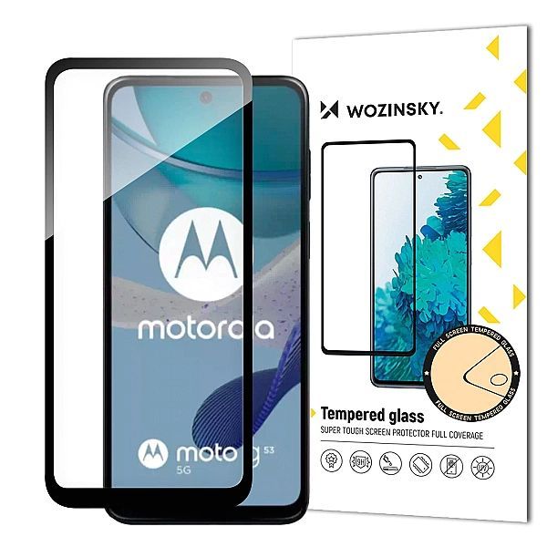 Wytrzymałe szkło hartowane Wozinsky Full Glue do Motorola G53 na cały