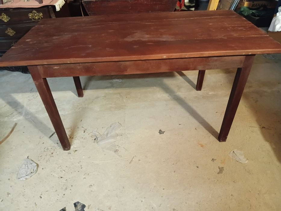 Mesa rústica madeira maciça com 1.60 X 0.80 + 2 bancos com 1.60 conj