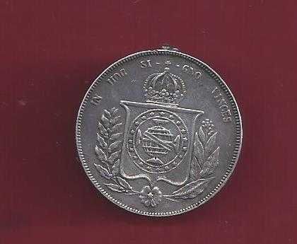 BRASIL  1.000 REIS  1859 Com Solda     PRATA 916,6