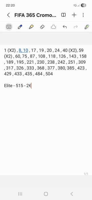 Venda Cromos FIFA 365 Panini