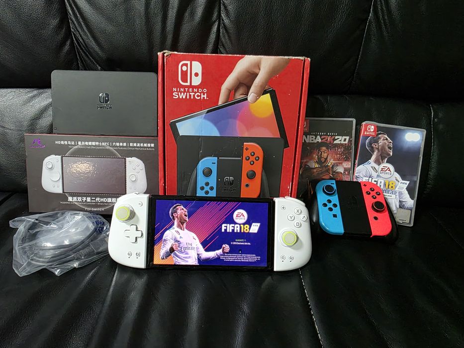 Nintendo Switch Oled + Mobapad + 2 гри