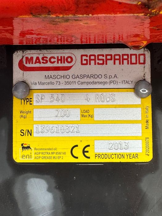 Siewnik do kukurydzy gaspardo sp540 4 rzędowy