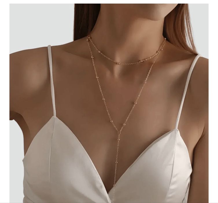 Nowy łańcuszek złoty kolor