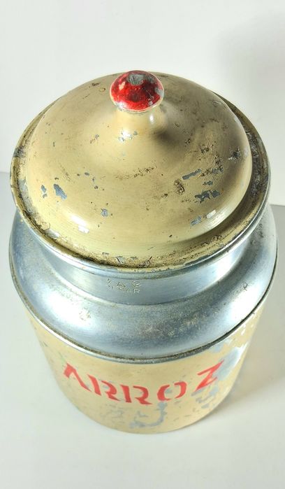 Frasco antigo de alumínio