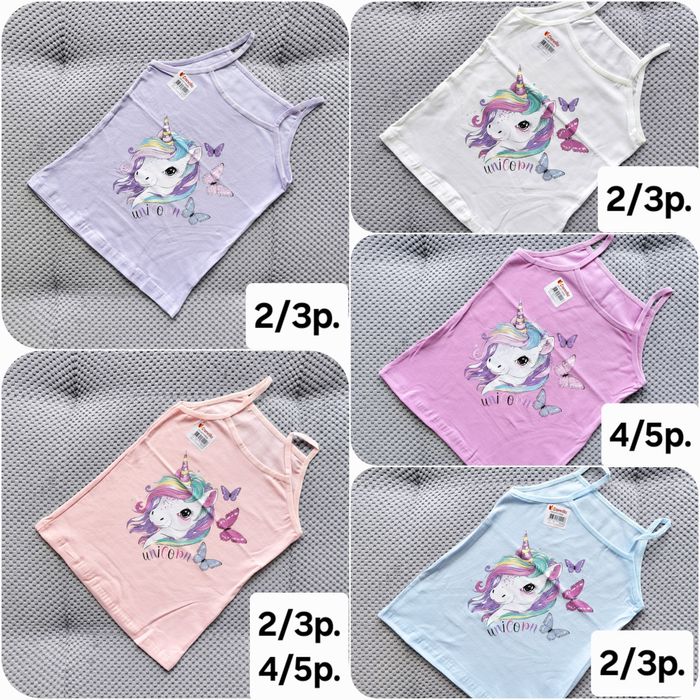 Розпродаж майка donella 2-5р. маєчка на тонких, вузьких бретельках бавовняна, дитячі майки різні 32 моделі на ріст  98-116см майочка донелла турція
