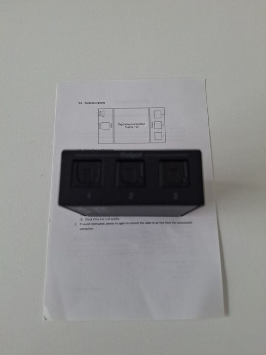 Switch para 3 saídas Digital Óptica