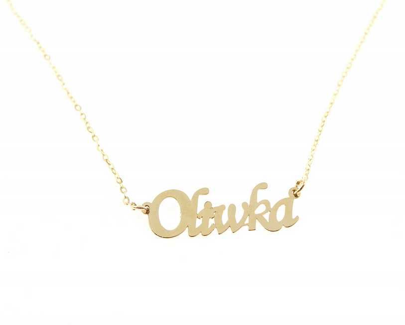 Złoty łańcuszek celebrytka IMIĘ OLIWKA ZŁOTO_ p.585