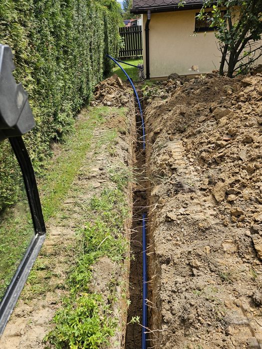 Usługi minikoparka, usługi koparka pracę ziemne usługi transportowe