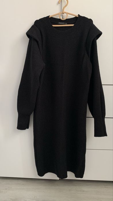 Сукня светр чорний, теплий р м