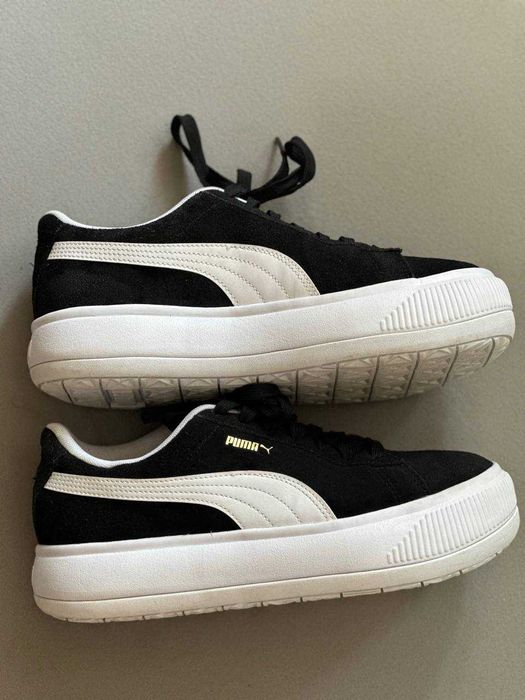 ◆mayu◆ Кроссовки женские Puma Suede Mayu Black 38 кожа замш