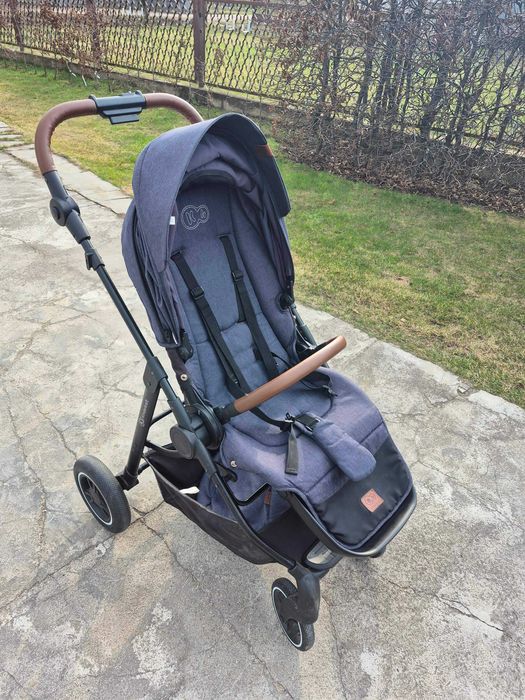 Wózek spacerowy przód / tył, spacerówka Kinderkraft All Road Imperial Blue + ocieplacz z mufkami
