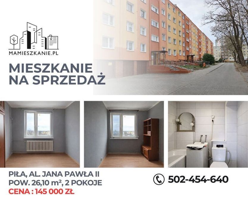 Piła Centrum | 2 pokoje | 26,10 m²