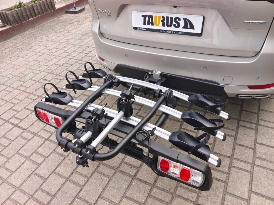HIT Taurus Basic Plus 3 - bagażnik na hak na 3 rowery ODCHYLANY 13 pin