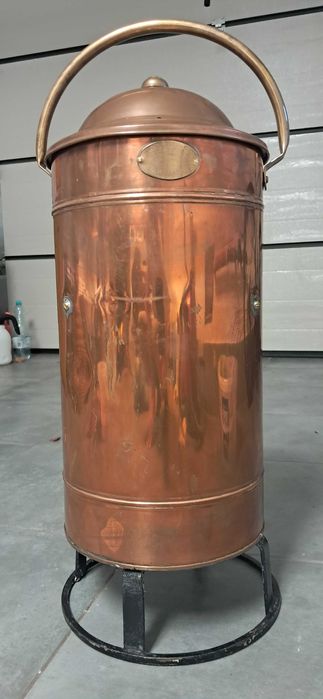 Gaśnica miedziana zabytkowa_Dania_John Stromlund_XIX wiek