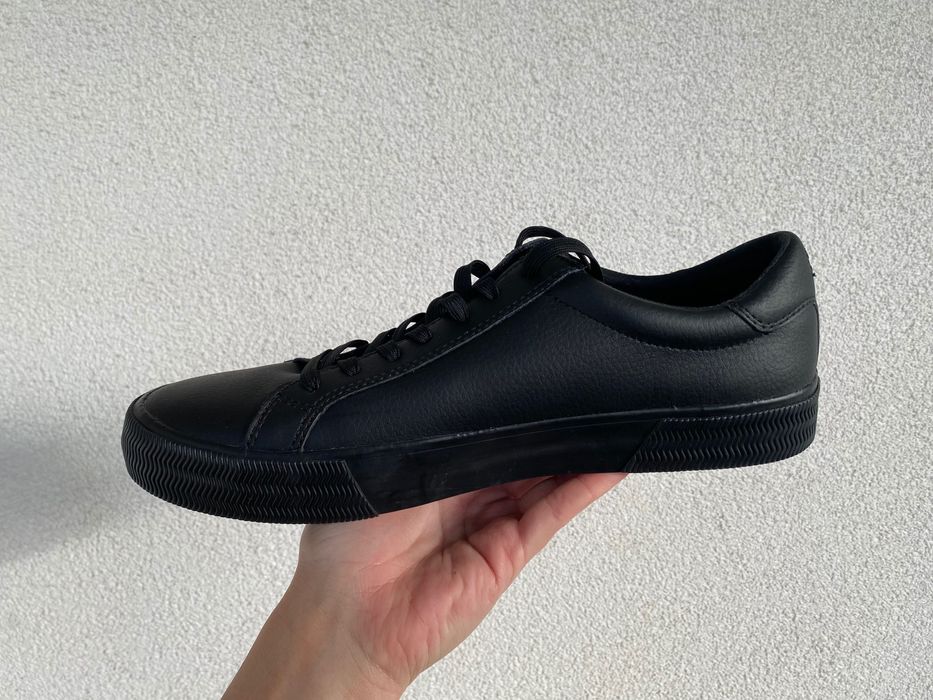 Sneakersy tenisówki trampki czarne skórzane Tommy Jeans