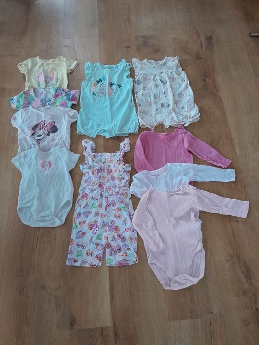 Paka ubranek dziewczynka r74, 80-39szt