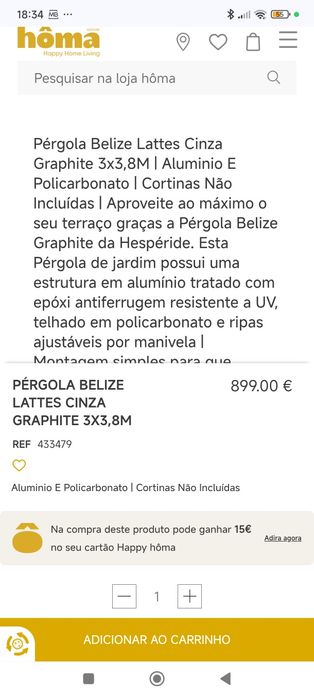 Pérgola de alumínio