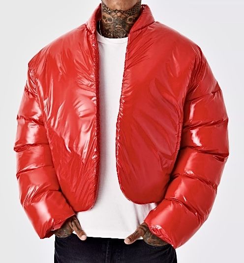 Kurtka czerwona bomberla Red Boxy Puffer Bomber BoohooMan