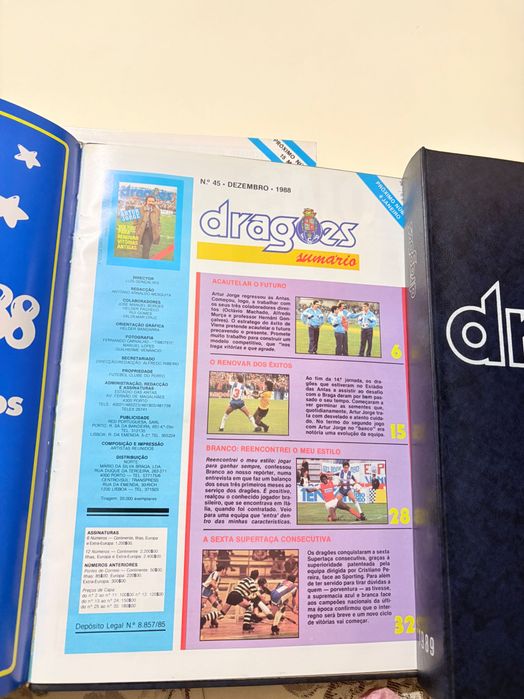 Revistas Dragões encadernadas (5) de 1985 a 1989