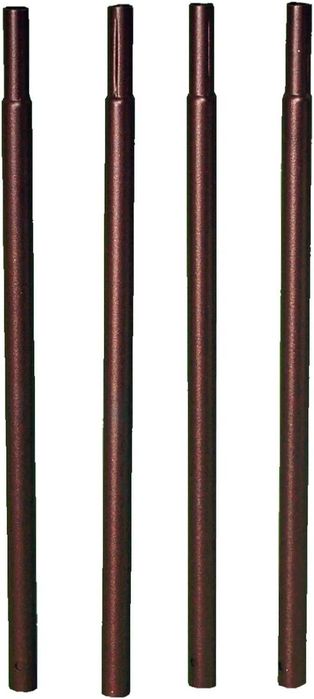 Opakowanie 4 okrągłych rur do wgłębień w stare żelazo 2 x 2 x 45 cm