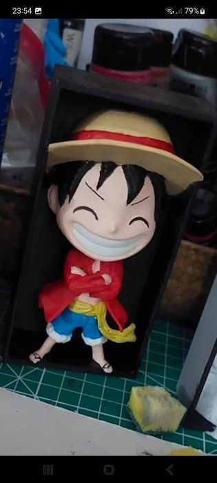 Luffy one piece exclusivo pintado à mão