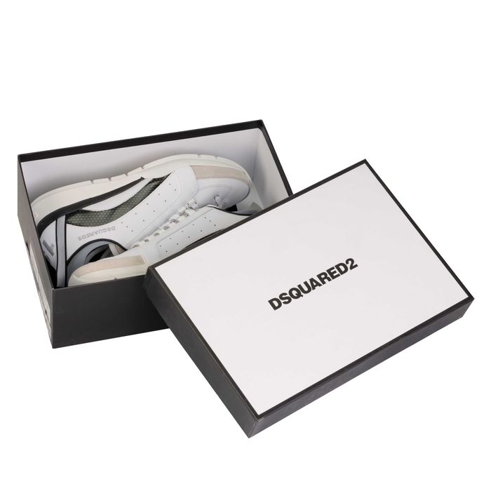 DSQUARED2 luksusowe włoskie sneakersy buty BIANCO