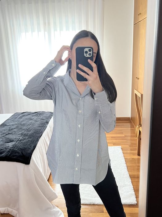 Camisa comprida com riscas