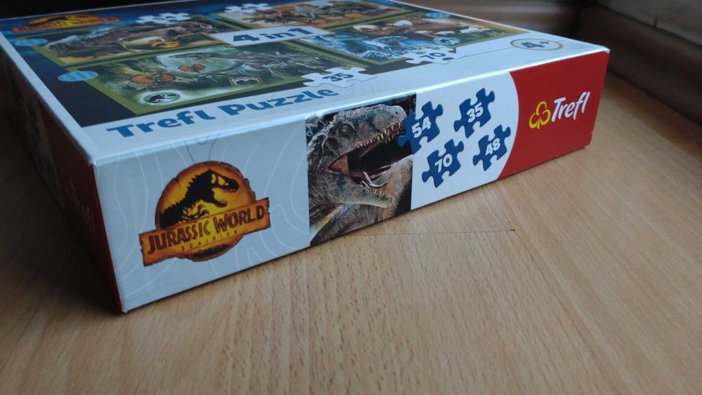 Puzzle Jurassic World Dominion Trefl 4 w 1: 35, 48, 54 i 70 elmentów