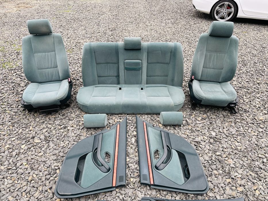 BMW E39 Седан Салон Зелений Велюр е39 сидіння диван зелений салончик