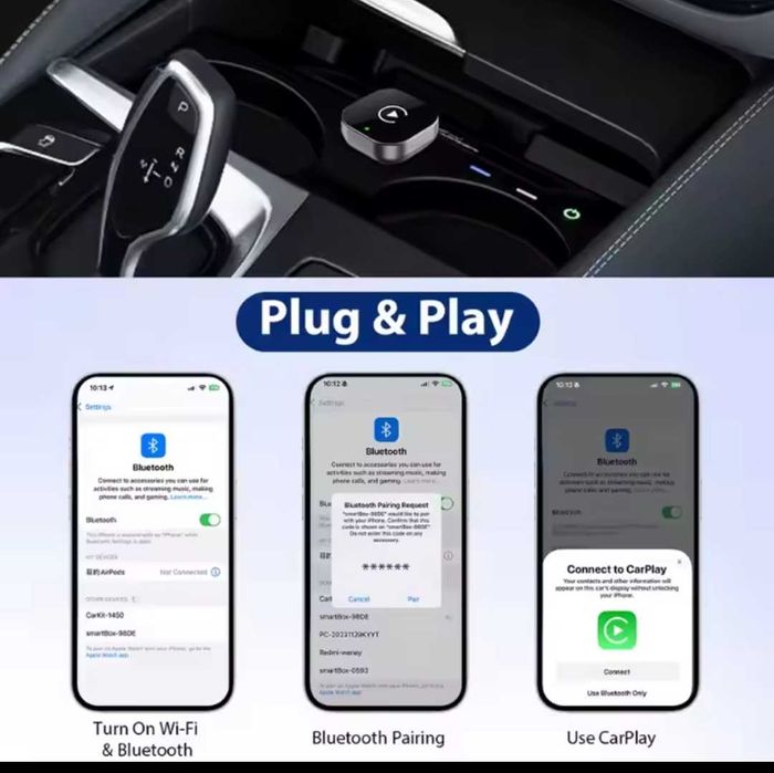 Adaptador Android Auto Wireless (Sem Fios) – Novo/Selado