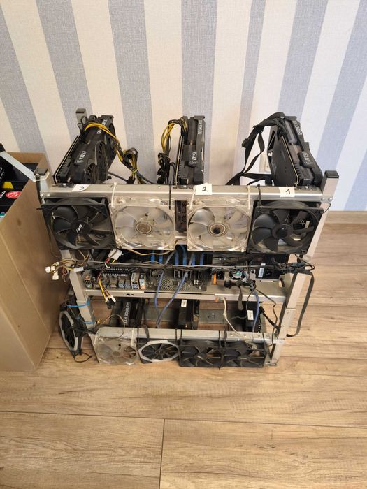 Koparka do kryptowalut 3x GeForce RTX 3070 Ti MSI + 2x RTX 3060Ti