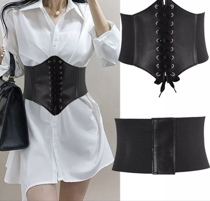 Широкий пояс корсет на липучке